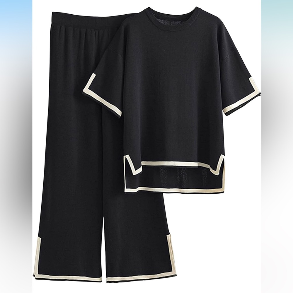 Black and Cream Lounge Set